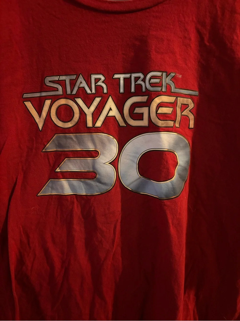 Star Trek Voyager 30 Red Short Sleeve Graphic Tee